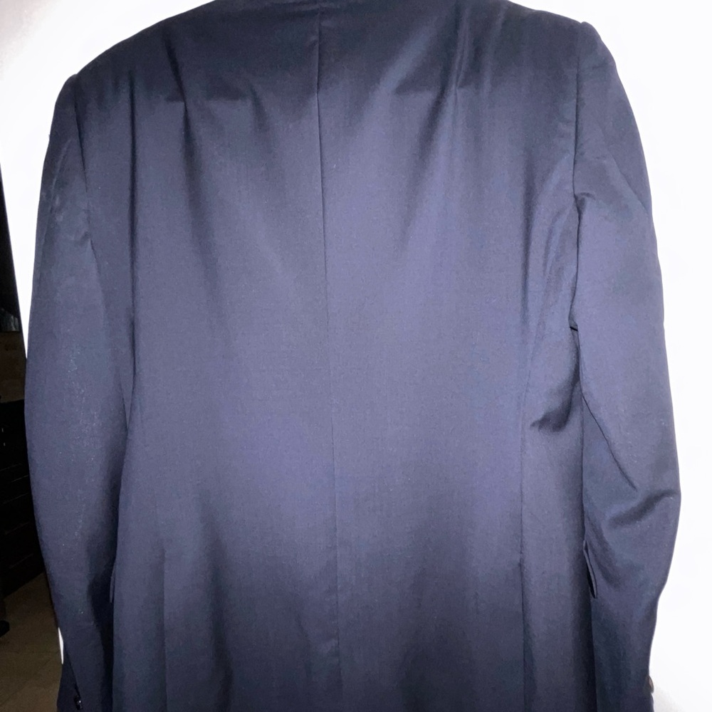 Wool Burberry Blue Blazer with Notch Lapels and Wool Blend - Picture 10 of 17